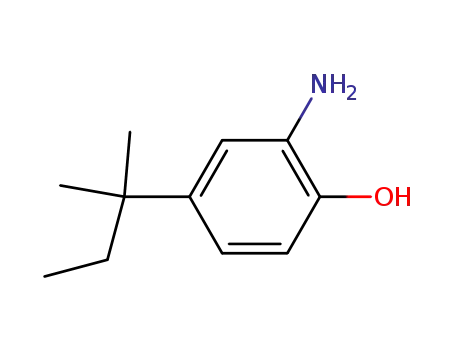 Molecular Structure of 91339-74-1 (2-AMINO-4-TERT-AMYLPHENOL)