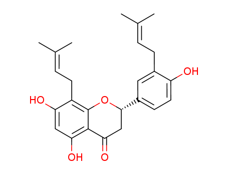 4H-1-Benzopyran-4-one,2,3-dihydro-5,7-dihydroxy-2-[4-hydroxy-3-(3-methyl-2-buten-1-yl)phenyl]-8-(3-methyl-2-buten-1-yl)-,(2S)-