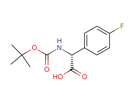 Molecular Structure of 196707-32-1 ((R)-N-BOC-4-FLUOROPHENYLGLYCINE)