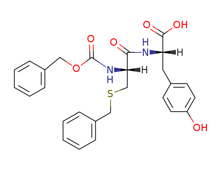 2-[(3-benzylsulfanyl-2-phenylmethoxycarbonylamino-propanoyl)amino]-3-(4-hydroxyphenyl)propanoic acid cas  39621-64-2