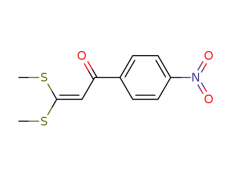 Molecular Structure of 81375-97-5 (3,3-BIS-METHYLSULFANYL-1-(4-NITRO-PHENYL)-PROPENONE)