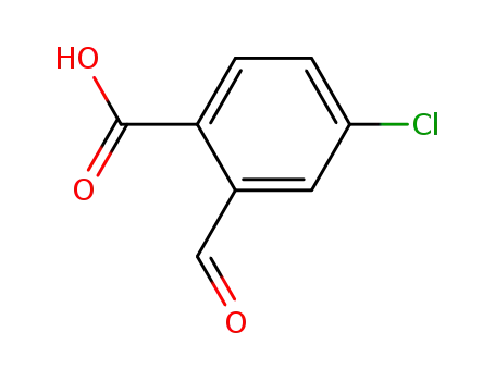 Molecular Structure of 4657-56-1 (Benzoic acid, 4-chloro-2-formyl-)