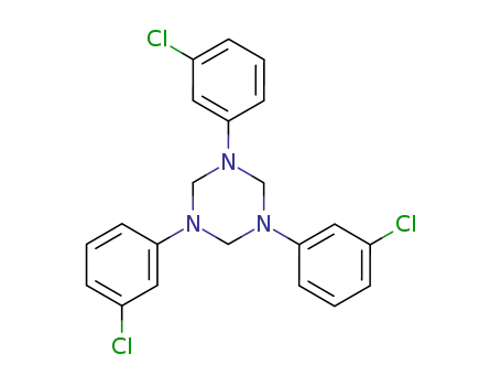 Molecular Structure of 109423-10-1 (1,3,5-Triazine, 1,3,5-tris(3-chlorophenyl)hexahydro-)