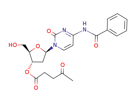 Molecular Structure of 91592-66-4 (Cytidine, N-benzoyl-2'-deoxy-, 3'-(4-oxopentanoate))
