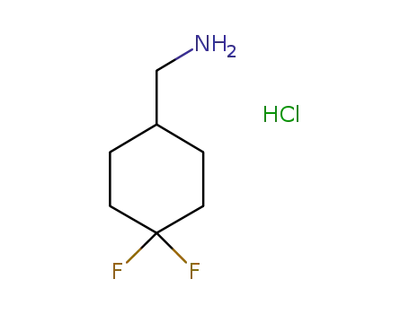 Molecular Structure of 809273-65-2 ((4,4-Difluorocyclohexyl)methanamine HCl)