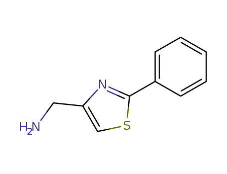 Molecular Structure of 165736-03-8 ((2-Phenyl-1,3-thiazol-4-yl)methylamine)