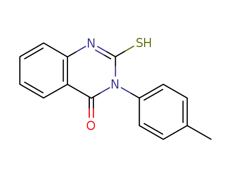 Molecular Structure of 37641-50-2 (2-MERCAPTO-3-P-TOLYL-3H-QUINAZOLIN-4-ONE)