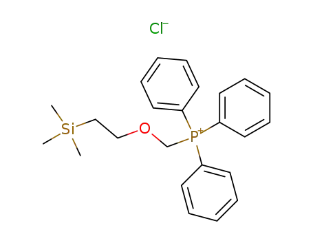 Molecular Structure of 82495-75-8 (2-(TRIMETHYLSILYL)ETHOXYMETHYLTRIPHENYLPHOSPHONIUM CHLORIDE)