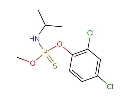Molecular Structure of 21248-23-7 ((+)-N-Isopropylphosphoramidothioic acid O-(2,4-dichlorophenyl)O-methyl ester)