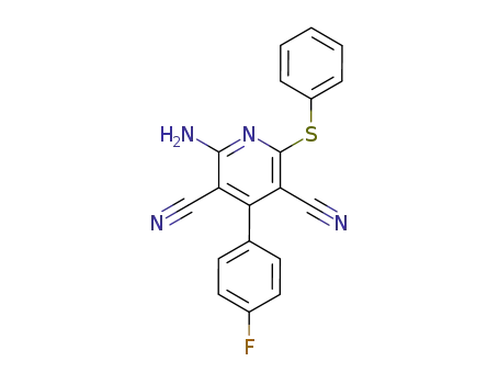 3,5-Pyridinedicarbonitrile, 2-amino-4-(4-fluorophenyl)-6-(phenylthio)-
