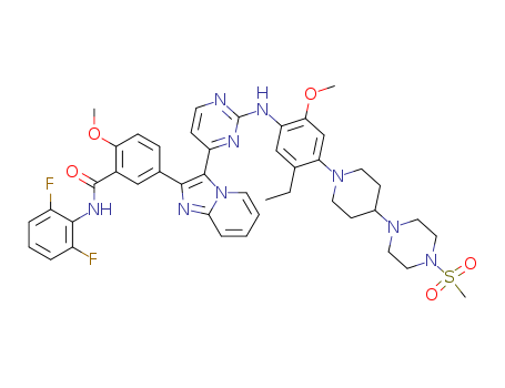 N-(2,6-Difluorophenyl)-5-[3-[2-[[5-ethyl-2-(methyloxy)-4-[4-[4-(methylsulfonyl)-1-piperazinyl]-1-piperidinyl]phenyl]amino]-4-pyrimidinyl]imidazo[1,2-a]pyridin-2-yl]-2-(methyloxy)benzamide