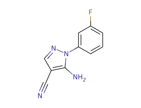 Molecular Structure of 51516-71-3 (5-Amino-1-(3-fluorophenyl)-1H-pyrazole-4-carbonitrile)