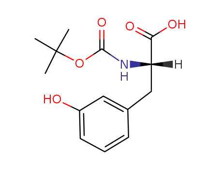 Molecular Structure of 90819-30-0 ((S)-2-TERT-BUTOXYCARBONYLAMINO-3-(3-HYDROXY-PHENYL)-PROPIONIC ACID)