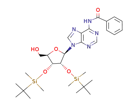 N<sup>6</sup>-benzoyl-2',3'-bis-O-<(1,1-dimethylethyl)dimethylsilyl>adenosine
