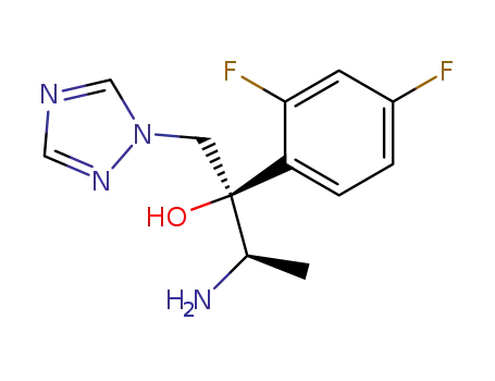 Molecular Structure of 127000-91-3 ((2R,3R)-3-Amino-2-(2,4-difluorophenyl)-1-(1H-1,2,4-triazol-1-yl)-2-butanol)