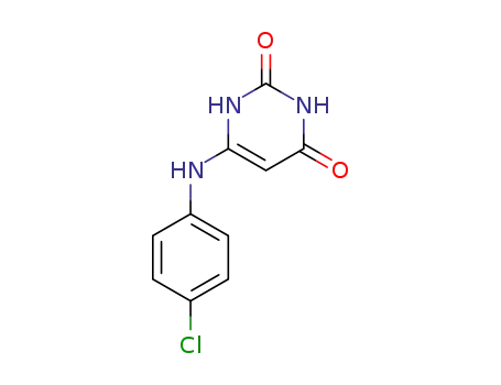 Molecular Structure of 21333-02-8 (6-[(4-chlorophenyl)amino]pyrimidine-2,4(1H,3H)-dione)