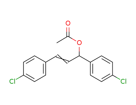 Molecular Structure of 195192-51-9 (Benzenemethanol, 4-chloro-a-[2-(4-chlorophenyl)ethenyl]-, acetate, (E)-)