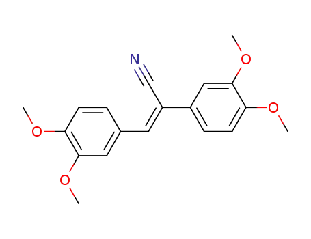 Molecular Structure of 37629-72-4 ((Z)-α-(3,4-dimethoxyphenyl)-3,4-dimethoxycinnamonitrile)