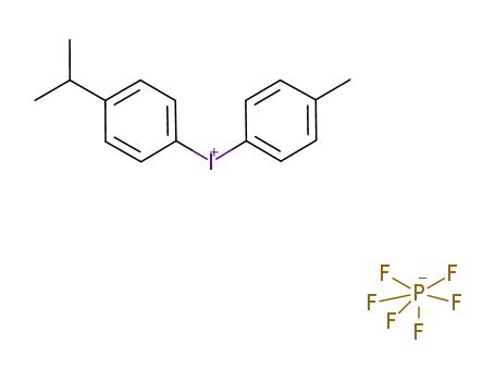 Molecular Structure of 184477-29-0 (4-isopropylphenyl(p-tolyl)iodonium hexafluorophosphate)