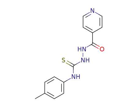 Molecular Structure of 74270-71-6 (4-Pyridinecarboxylic acid,
2-[[(4-methylphenyl)amino]thioxomethyl]hydrazide)
