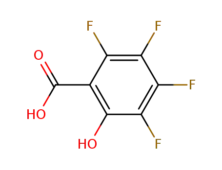 Molecular Structure of 14742-36-0 (3,4,5,6-TETRAFLUORO-2-HYDROXYBENZOIC ACID)