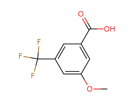 Molecular Structure of 53985-48-1 (3-METHOXY-5-(TRIFLUOROMETHYL)BENZOIC ACID)