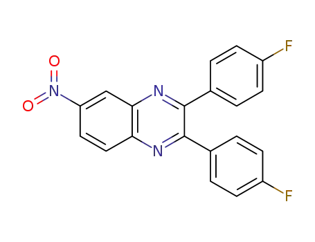 Molecular Structure of 350687-58-0 (2,3-bis(4-fluorophenyl)-6-nitroquinoxaline)