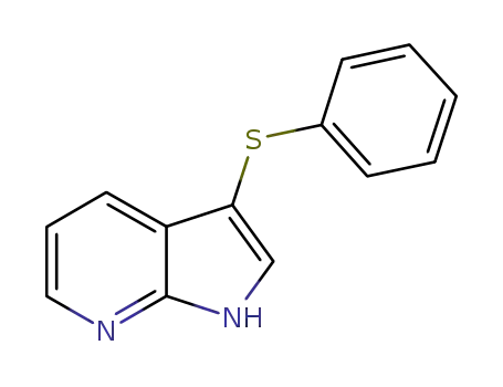 Molecular Structure of 633303-87-4 (1H-Pyrrolo[2,3-b]pyridine, 3-(phenylthio)-)