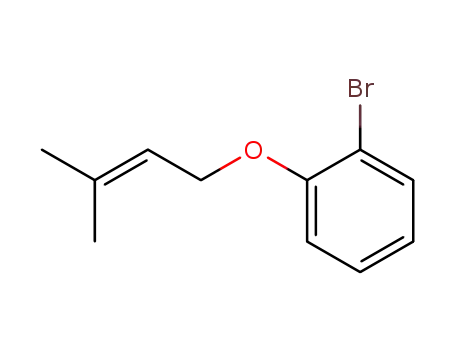 Molecular Structure of 96597-85-2 (Benzene, 1-bromo-2-[(3-methyl-2-butenyl)oxy]-)