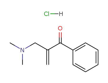 Molecular Structure of 100595-96-8 (2-[(dimethylamino)methyl]-1-phenylprop-2-en-1-one hydrochloride)