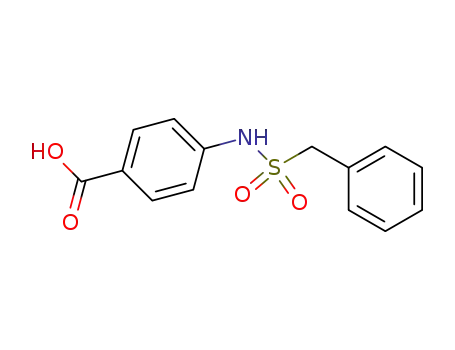 Molecular Structure of 536-95-8 (P-(BENZYLSULFONAMIDO)BENZOIC ACID)