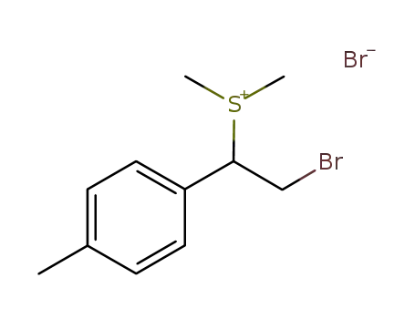 Molecular Structure of 1032818-10-2 ([2-bromo-1-(4-methylphenyl)ethyl]dimethylsulfonium bromide)