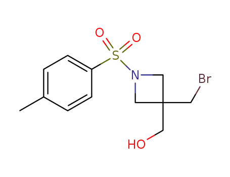 Molecular Structure of 1041026-55-4 ((3-(BroMoMethyl)-1-(p-toluenesulfonyl)azetidin-3-yl)Methanol)