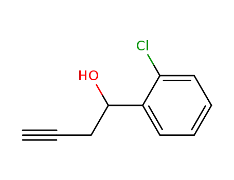 Molecular Structure of 127559-56-2 (Benzenemethanol, 2-chloro-a-2-propynyl-)