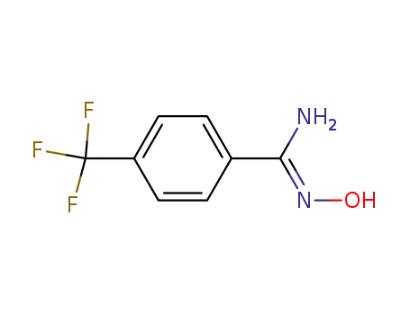 Molecular Structure of 184778-31-2 (Benzenecarboximidamide,N'-hydroxy-4-(trifluoromethyl)-, (Z)- (9CI))