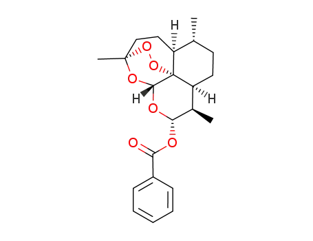Molecular Structure of 82596-25-6 (10α-dihydroartemisinyl benzoate)