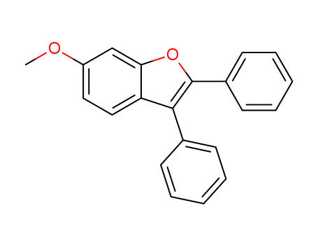 Molecular Structure of 14770-94-6 (Benzofuran, 6-methoxy-2,3-diphenyl-)