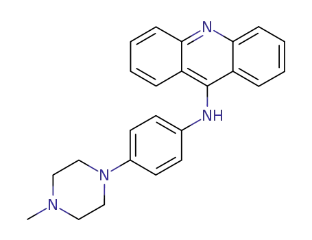 Molecular Structure of 80259-18-3 (N-(4-(4-Methyl-1-piperazinyl)phenyl)-9-acridinamine)