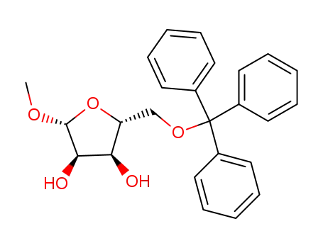 Molecular Structure of 50908-04-8 ((-)-Methyl-5-O-trityl-β-D-ribofuranosid)