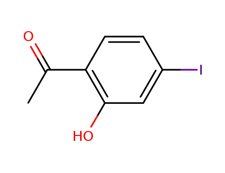 Molecular Structure of 39730-66-0 (1-(2-hydroxy-4-iodo-phenyl)ethanone)