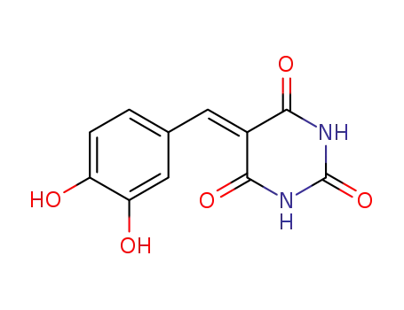 Molecular Structure of 191167-05-2 (5-(3,4-dihydroxybenzylidene)-2,4,6(1H,3H,5H)-pyrimidinetrione)