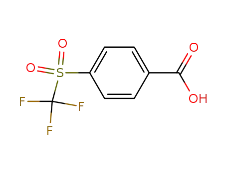 Molecular Structure of 312-22-1 (Benzoic acid, 4-[(trifluoromethyl)sulfonyl]-)