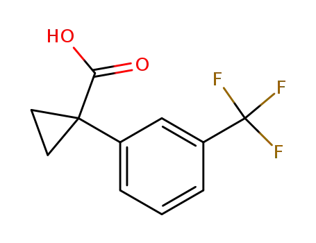 Molecular Structure of 104173-41-3 (1-[3-(trifluoromethyl)phenyl]cyclopropane-1-carboxylic acid)