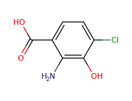 Molecular Structure of 23219-33-2 (4-chloro-3-hydroxyanthranilic acid)