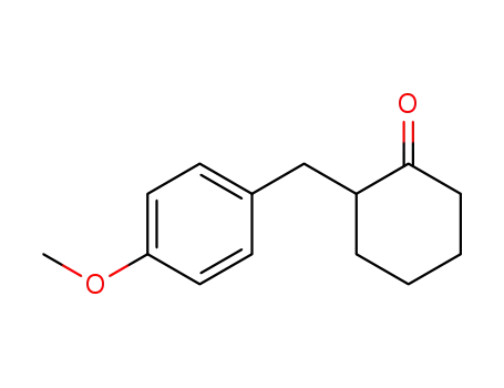 Molecular Structure of 37722-64-8 (Cyclohexanone, 2-[(4-methoxyphenyl)methyl]-)