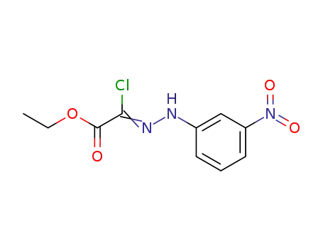 Molecular Structure of 37522-27-3 (ethyl (2Z)-chloro[2-(3-nitrophenyl)hydrazinylidene]ethanoate)