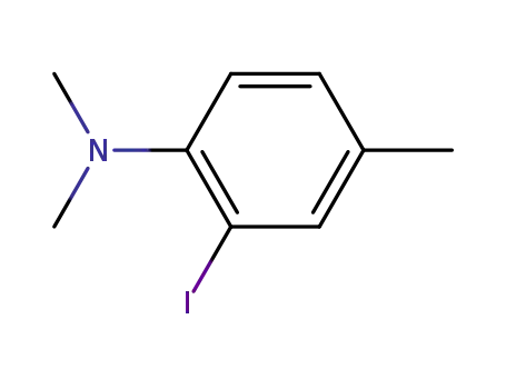 Molecular Structure of 874770-22-6 (Benzenamine, 2-iodo-N,N,4-trimethyl-)