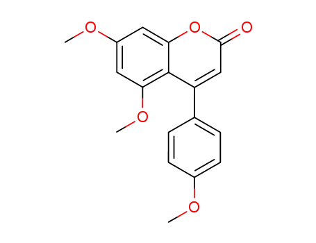 2H-1-Benzopyran-2-one, 5,7-dimethoxy-4-(4-methoxyphenyl)-