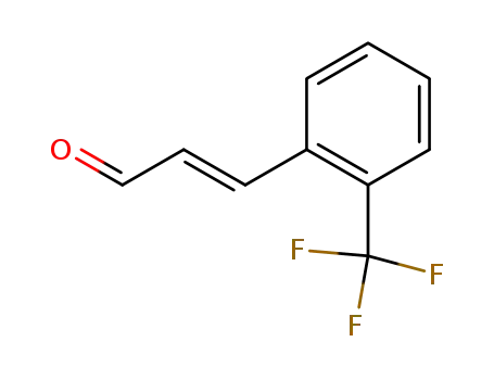 Molecular Structure of 123486-66-8 (3-(2-(TRIFLUOROMETHYL)PHENYL)ACRYLALDEHYDE)
