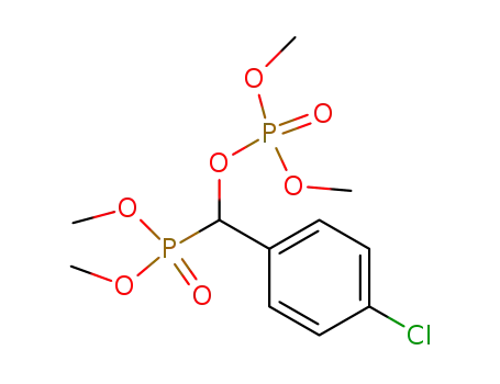 Molecular Structure of 76541-72-5 ((4-CHLOROPHENYL)(DIMETHOXYPHOSPHINYL)METHYL PHOSPHORIC ACID DIMETHYL ESTER)